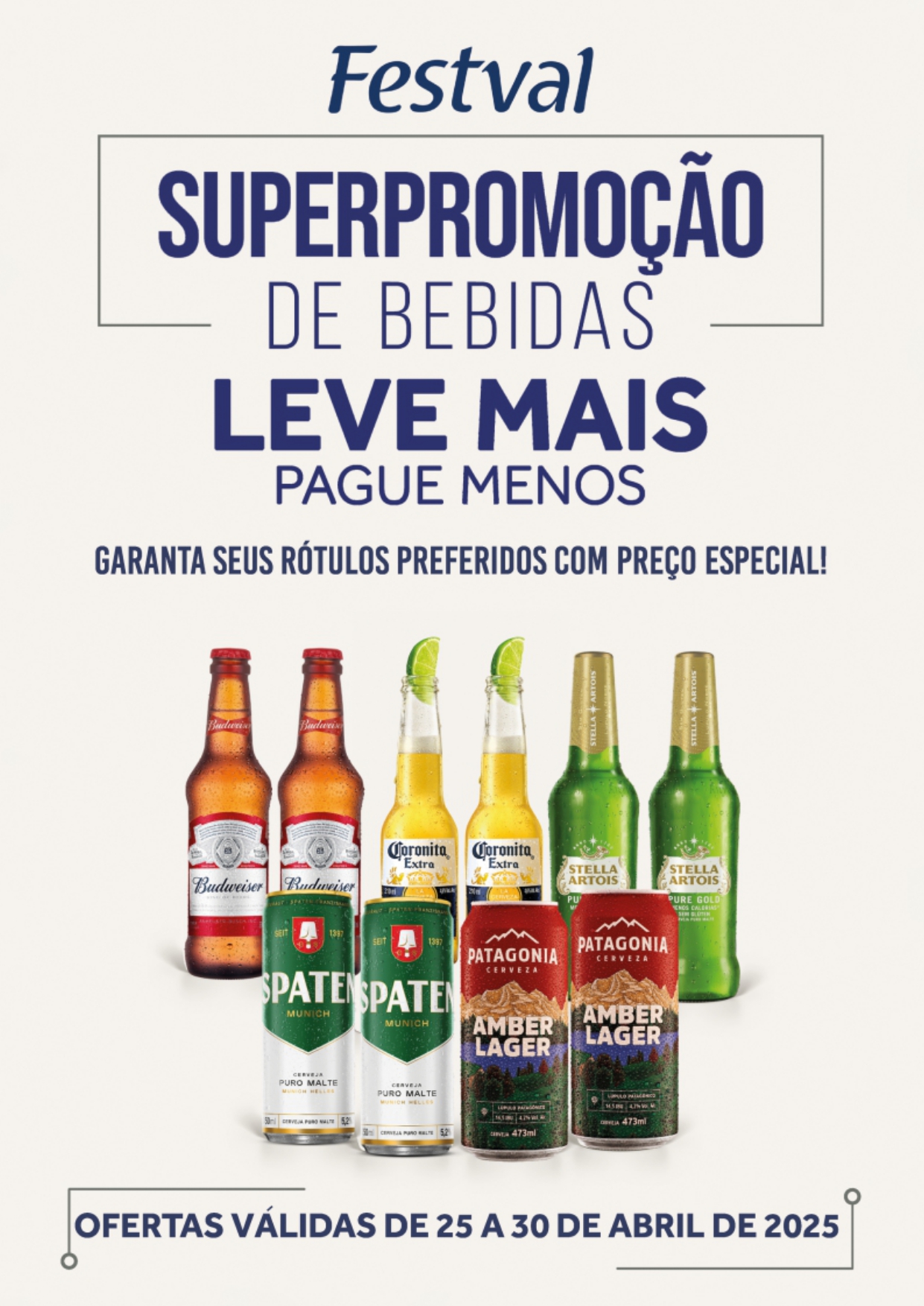 Encarte Superpromoção Bebidas - Festval Curitiba - de 25 a 30 de abril de 2025